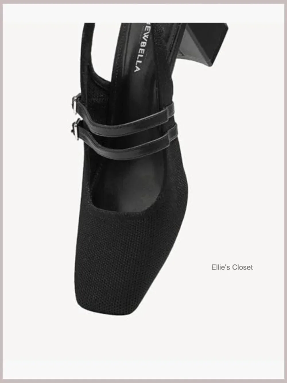 Women's Chunky Heel Mary Jane Pumps - Square Toe Slingback Dress Shoes